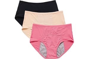DOANDCAN Everdries Leakproof Ladies Underwear, Everdries Leakproof Panties for Over 60, Incontinence Underwear for Women (3Pcs-B,XL)