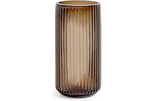 ‎AODERUN Aoderun Gerippte Glasvase 10 Zoll für Wohnzimmer, Esszimmer, Couchtisch, Küche, Büro, Regal - Hochzeit Party Dekor