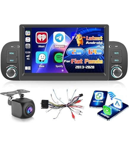 Fiat Panda 2012–2020 | Android 13 Autoradio | CarPlay & Android Auto