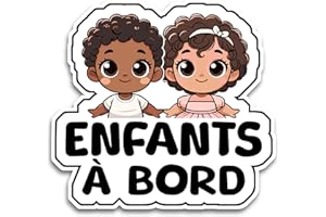 BRATIKI Autocollants Bébé à Bord Voiture, Enfants à Bord 16 x 15 cm, Stickers Bébé à Bord Résistants aux UV et Waterproof, Bébé a Bord Voiture Facile à Appliquer, Accessoire Bebe à bord Sécurité Voiture