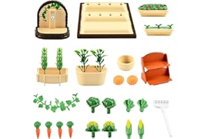 BONGSHAKALAKA 24 pcs Miniatura Dollhouse Adornos De Jardin Accesorios Vegetales para Jardín De Casa De Muñecas En Miniatura Miniaturas para Casa De Muñecas Modelos De Jardín Paisaje para Decoración Casa De Muñecas