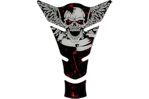 BIKE-label X504115VA Protège-réservoir 3D, Autocollants moto, Crâne ailes du sang