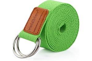 voidbiov Cintura per Yoga Assist 1.85-2.5M, Sensazione di Cotone Naturale, in Grado di Fissare la Postura, Migliorare la Flessibilità del Corpo e Aiutare Lo Stretching Muscolare
