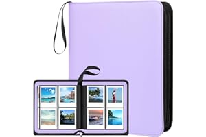 RUIBYTREE Album fotografico grande con 256 tasche per le foto istantanee Polaroid i-Type, 600 e SX-70 (6368) (Viola)