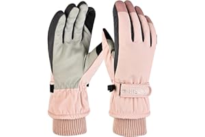 SEDEX Gants Ski Femme d'hiver Chaud Tactile Impermeable Gants de Ski Thermique Antidérapants Polaire Gloves Hiver Neige d'Extérieur Sport Snowboard Cyclisme Moto Velo VTT Scooter Running Randonnée