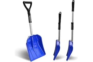 Prime Garden® Alpen Auto+ Pelle à neige Pelle à neige Pelle à neige - Télescopique Alustiel Poignée D (Bleu)