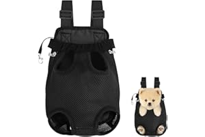 NANGILO Dog Backpack Carrier,Adjustable Dog Carrier Backpack,Dogs Carriers for Small Medium Dogs,Legs Out, the Mesh Is Breathable, Comfortable and Fixed for Outdoor Travel and Hiking(S)