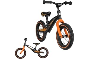 LIONELO Bart Balanscykel för Barn 2+ med 12″ Hjul, Ultralätt och Stabil Konstruktion, Justerbart Säte och Styre, Styrbegränsning och Halkfria Handtag, Ergonomisk Cykel utan Pedaler upp till 30 kg
