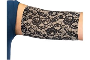 ‎LINPHELLE Linphelle Picc Line Mikrofaser Coverpicc - Armkatheter-Abdeckband aus atmungsaktivem Design-Gewebe, Arm Sleeve ideal für PICCs, Blutzuckermessgerät und Tattoo-Abdeckung, Spitze, Größe M