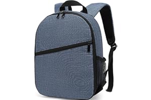 Nayubo Small Camera Backpack for DSLR SLR Mirrorless Camera Outdoor Travel Hiking Photography Waterproof Unisex Camera Case Compatible with Sony/Canon/Nikon/Fuji (Blue)