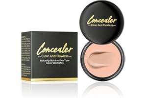 QILNYEH Correcteur imperméable à l'eau, couvre les taches de rousseur, les cernes sombres et les cicatrices d'acné, anti-cernes longue durée, fond de teint impeccable (Peau naturelle)