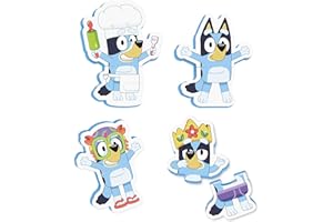 TOMY Toomies Bluey Bath Puzzle – 8-Piece Foam Jigsaw Puzzle Set with Mix & Match Bluey Poses, Soft Baby Bath Toys, Non-Toxic and Water-Friendly, Includes Mesh Storage Bag with Suction Cups, 18+ Months