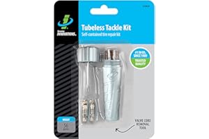 GENUINE INNOVATIONS Innovations Forature, Contenitore Impermeabile, Kit Attrezzatura per Riparare Gomme Tubeless di Bicicletta Cycling, Silver, 56g e 2,22 x 2,22 x 7,14 cm