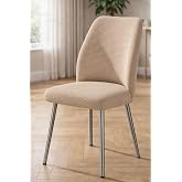 OVAL Sandalye Kılıfı B&uuml;y&uuml;k oval Likralı Yıkanabilir Stre&ccedil; Lastikli Sandalye &Ouml;rt&uuml;s&uuml; KREM RENGİ (vizon)