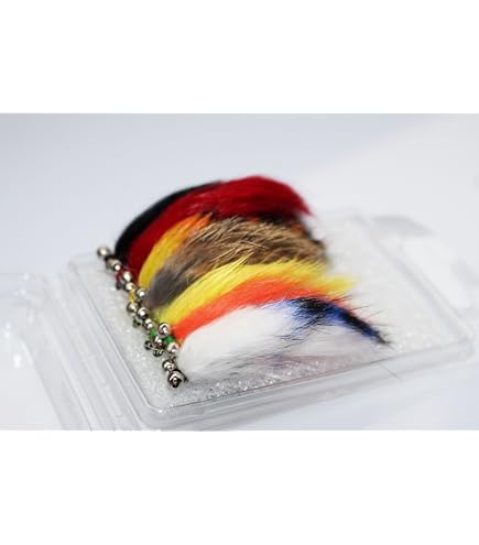 4 MOUCHES DE PECHE DE TYPE STREAMER ZONKER BILLE LAITON H10