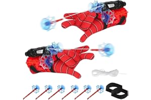 WAYBWZDQ Lot de 2 Gants Spider pour Enfants - Lanceur de Cosplay en Plastique, Jouets Éducatifs de Poignet D'araignée
