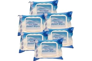 HYGIENE KEY 30 x Hay Fever Wipes & Allergy Relief for Hand & Face Traps Pollen Dust Dirt Pet Allergens Wet HayFever Wipes Vegan Friendly Natural Remedy from Irritation (6 Pack)