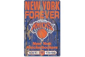 NBA 72535011 New York Knicks Panneau en bois Noir 28 x 43 cm
