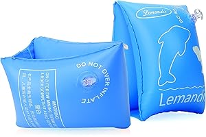 GUBOOM Brassard Piscine Enfant, Motif de Dauphin Brassard Bebe 1 2 3 Ans, Brassard Gonflable 4-8 Ans, Bandes de Bras Flotteurs Piscine Natation pour Enfant, Entraînement Sécuritaire pour Enfant