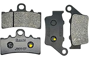 MotoForge Dynamics High-Performance Motorcycle Brake Pads for K-T-M Duke 125 (2011-2024) Duke 200 (2012-2021), Duke 250 (2014-2024), Front & Rear, Durable Ceramic Compound for Superior Stopping Power