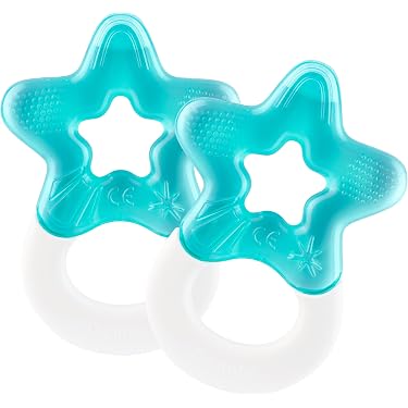 A Little Lovely Company 2 in 1 Sonaglio e Massaggiagengive in Silicone - Orsetto - 10 x 13,5 x 8,5 cm unisex (bambini