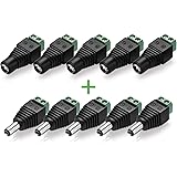 conecto CC20175 Niedervolt Adapter Set (5x DC-Hohl-Stecker 5,5 x 2,5 mm/zweipoliger Terminal-Block + 5x DC-Hohlstecker-Buchse
