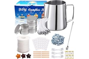 ALOSKART Kits para Fabricación de Velas, Kit para Hacer Velas, Erramienta para Velas de Bricolaje, Candle Making Kit, con Mecha de Vela Set, Jarra de Vela, etc.