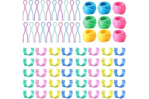 OTKARXUS Clips de bobina, 69 piezas de plástico para bobinas y juego de abrazadores de hilo de silicona, clips de soporte de hilo de bobina para bordado, acolchado, accesorios de costura, carretes de hilo para