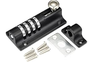 Combination Door Security Slide Latch Lock,Cyrmiug® High Security 4 Digit Pin Dial Gate Lock for Sheds, Home Reinforcement, barns, Fences, childproofing, cupboards, Workshop