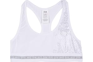 Dim Sujetador De Algodón Elástico Con Logo Metalizados Sport Niña x1