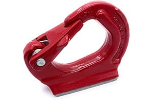 Befestigungstechnik F.R. | Anschweißhaken | 2 t | 1 Stk. | Schaufelhaken rot lackiert GK8 Baggerhaken Löffelhaken zum anschweißen Schaufel (2,00t - 2000kg)