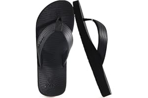 COFACE Men's Flip Flops Comfortable Yoga Mat Cushion Thong Sandals with Arch Support Casual Summer Beach Slides For Man, Size 6~14