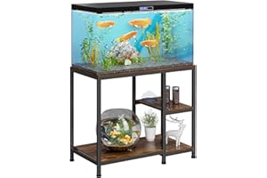 VyGrow Aquarium Stand 40 Gallon, Heavy Duty Fish Tank Stand 93 x 47 x 80 CM, Free Standing Aquarium Wood Shelves 330KG Load Capacity for Storing Fish Rank Accessories, Fish Feed, Decorations