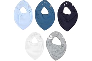 Pippi made with love Baby - Jungen Bandana Bib - Solid (5-pack) Halstuch (5er Pack)