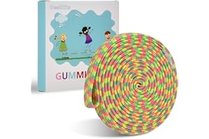 DealKits Gummitwist - Juego de cuerda de saltar para niños, goma de goma, 4 m, con instrucciones, juego de jardín, juego de pausa, regalo de escolarización para niñas y niños