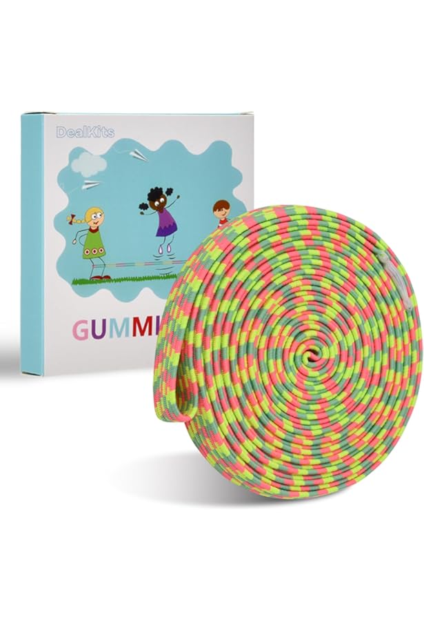 ZORVYN 1 Rouleau Élastique Saut Enfant, Jeu De Gomme, Gummi