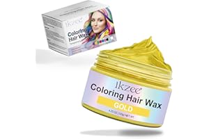 ZLLKOPY Cire Colorante Cheveux Or pour Homme Femme Enfants,Teinture Cheveux,Coloration Cire de teinture capillaire Temporaire colorée pour Fêtes,Halloween ou Cosplay