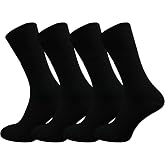 David Benjamin 4-Piece Premium Boxed Diabetic Health Viscose Socks - Elastic Waist, Seamless, Suitable for Swollen Feet - Unisex,