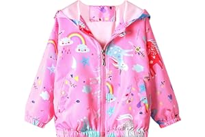 JinBei Bambina Cappotto Giacca a Vento Con Cappuccio Sottile Giacche e Cappotti Ragazza Abbigliamento per La Tuta Solare Cerniera Lampo Bimba Autunno Protezione Solare Vestiti Impermeabile 1-7 Anni