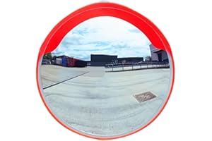 Vigil Products - Driveway Mirror, Convex Mirror with Anti-Glare Hood, Road Mirror for Safety - Post Mount (600mm)