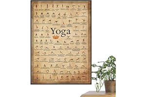 Joyivike 100 Yoga Classiques, Poster Postures Yoga, Tableaux D'entraînement Gym À Domicile, Bodybuilding Gym Affiche Stratifié Sport Personal Fitness Mur Maison Decor