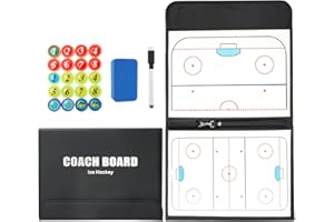 RoseFlower Taktikbrett Eishockey, Taktiktafel Eishockey, Taktikmappe Eishockey mit Marker Stift Magneten, Profi Tatktikboards Eishockey Coaching Board für Ice Hockey die Schulung oder Spielanalyse