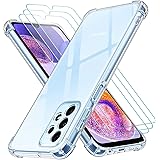 iVoler Cover per Samsung Galaxy A23 5G, Antiurto Custodia con Paraurti in TPU Morbido e 3 Pezzi Pellicola Vetro Temperato, Ul