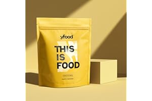 yfood Polvere Happy Banana, delizioso pasto da bere in viaggio, THIS IS IS FOOD in polvere, 25 g di proteine, 26 vitamine e minerali, sapore: banana