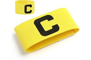 VORCOOL kapitänsbinde Fußball-Fußball-Kapitänsband verstellbare Fußball-Rugby-Basketball-Spieler-Bands für Kinder und Younth (Gelb)