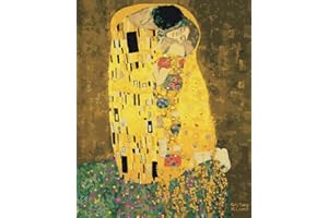Artnapi Dipingere con i numeri, adulti senza cornice, dipinta a mano fai da te, il bacio Gustav Klimt, kit per principianti e adulti, set con colori acrilici e pennelli, tela da 40 x 50 cm