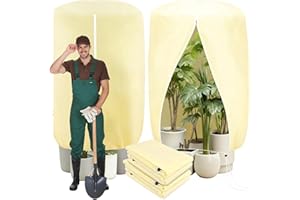 INSANYJ 2 Pièce 180x120cm 70g/m² Voile Hivernage Plante Exterieur, Indéchirable, Réutilisable Protection Hivernale pour Plantes avec Fermeture Éclair, Voile Hivernage pour Plantes pour Palmiers, Olivier