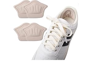 Olukssck 2 Paia Cuscinetti per Scarpe Tallone Pad - Cuscino Autoadesivi in Spugna del Tallone per Scarpe Troppo Grandi, Protezione per Tallone Contro le Vesciche, per Uomini e Donne(10mm, Khaki)