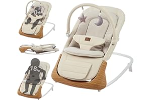 Twinly – Hamaca Bebé Evolutiva CUDDLY con Detección de Llanto y Vibración Automática | Columpio y Mecedora Ergonómica Plegable, Balanceo Recién Nacido 0+ m hasta 18 kg