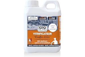 1919 BY MAULER - Vitrificateur parquet & escalier haute résistance - Satiné Aspect Cire Incolore - 1L - protection taches, rayures, usure longue durée